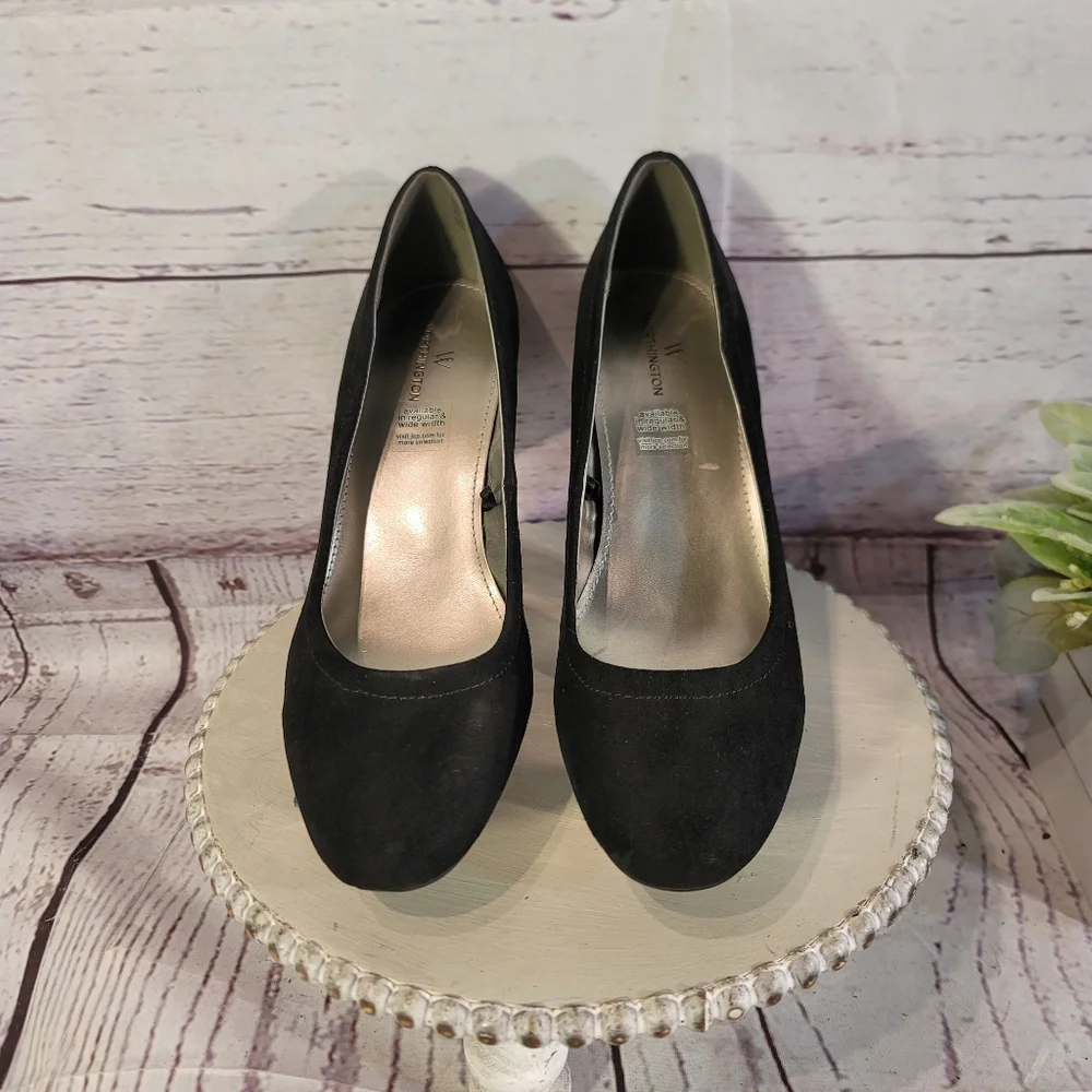 NWOT Worthinton LANA Black Women's Block Heel Pump Shoes Size 8.5